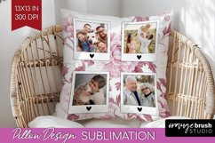 Flowers Photo Pillow PNG - Floral Picture Frame Pillow Cover Product Image 1