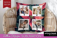 Poinsettia Christmas Photo Pillow PNG - Christmas Poinsettia Product Image 1
