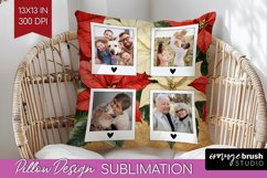 Poinsettia Christmas Photo Pillow PNG - Christmas Poinsettia Product Image 1