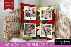 Poinsettia Christmas Photo Pillow PNG - Christmas Poinsettia Product Image 1