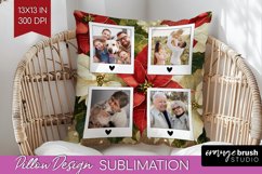 Poinsettia Christmas Photo Pillow PNG - Christmas Poinsettia Product Image 1