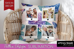 Floral Photo Pillow PNG - Sping Flowers Picture Frame Pillow Product Image 1