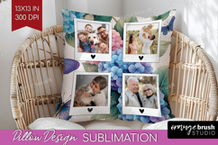 Floral Photo Pillow PNG - Sping Flowers Picture Frame Pillow Product Image 1