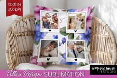 Spring Photo Pillow PNG - Flowers Picture Frame Pillow Cover Product Image 1