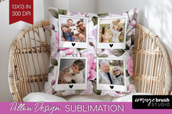 Spring Photo Pillow PNG - Flowers Picture Frame Pillow Cover Product Image 1