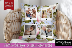 Spring Photo Pillow PNG - Flowers Picture Frame Pillow Cover Product Image 1