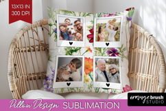 Spring Photo Pillow PNG - Flowers Picture Frame Pillow Cover Product Image 1
