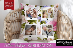Spring Photo Pillow PNG - Flowers Picture Frame Pillow Cover Product Image 1