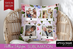Spring Photo Pillow PNG - Flowers Picture Frame Pillow Cover Product Image 1