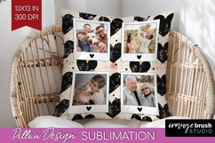 Valentines Day Photo Pillow PNG - Heart Picture Frame Pillow Product Image 1