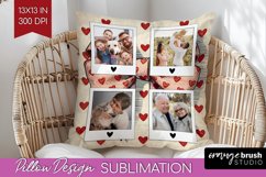 Valentines Day Photo Pillow PNG - Heart Picture Frame Pillow Product Image 1