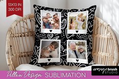 Valentines Day Photo Pillow PNG - Heart Picture Frame Pillow Product Image 1