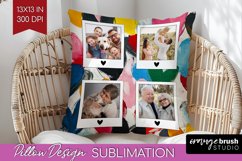 Valentines Day Photo Pillow PNG - Heart Picture Frame Pillow Product Image 1