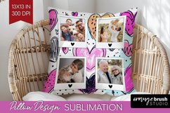 Valentines Day Photo Pillow PNG - Heart Picture Frame Pillow Product Image 1