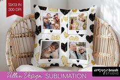 Valentines Day Photo Pillow PNG - Heart Picture Frame Pillow Product Image 1