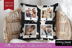 Valentines Day Photo Pillow PNG - Heart Picture Frame Pillow Product Image 1