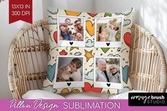 Valentines Day Photo Pillow PNG - Heart Picture Frame Pillow Product Image 1