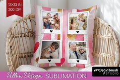 Valentines Day Photo Pillow PNG - Heart Picture Frame Pillow Product Image 1