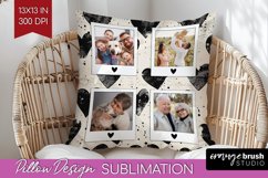 Valentines Day Photo Pillow PNG - Heart Picture Frame Pillow Product Image 1
