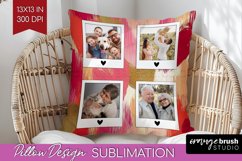 Valentines Day Photo Pillow PNG - Heart Picture Frame Pillow Product Image 1
