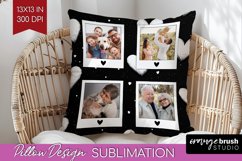 Valentines Day Photo Pillow PNG - Heart Picture Frame Pillow Product Image 1