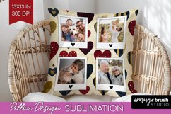 Valentines Day Photo Pillow PNG - Heart Picture Frame Pillow Product Image 1