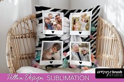 Family Photo Frame Pillow Sublimation - Floral Pillow Cover Product Image 1