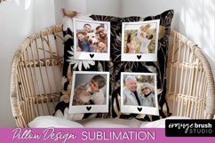 Family Photo Frame Pillow Sublimation - Floral Pillow Cover Product Image 1