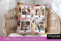 Family Photo Frame Pillow Sublimation - Floral Pillow Cover Product Image 1