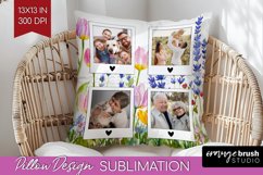 Wildflowers Photo Pillow PNG - Floral Picture Frame Pillow Product Image 1