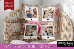 Floral Photo Pillow PNG - Peony Flower Picture Frame Pillow Product Image 1