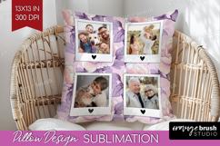 Floral Photo Pillow PNG - Peony Flower Picture Frame Pillow Product Image 1