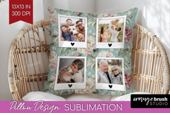 Floral Photo Pillow PNG - Peony Flower Picture Frame Pillow Product Image 1