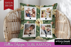 Floral Photo Pillow PNG - Peony Flower Picture Frame Pillow Product Image 1