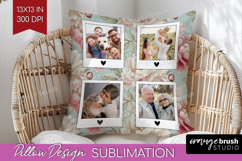 Floral Photo Pillow PNG - Peony Flower Picture Frame Pillow Product Image 1