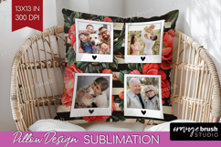 Floral Photo Pillow PNG - Peony Flower Picture Frame Pillow Product Image 1