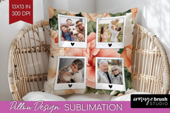Floral Photo Pillow PNG - Peony Flower Picture Frame Pillow Product Image 1