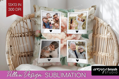 Floral Photo Pillow PNG - Peony Flower Picture Frame Pillow Product Image 1