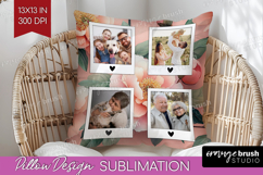 Floral Photo Pillow PNG - Peony Flower Picture Frame Pillow Product Image 1