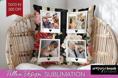 Floral Photo Pillow PNG - Peony Flower Picture Frame Pillow Product Image 1