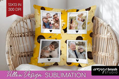 Retro Flowers Photo Pillow PNG - Floral Picture Frame Pillow Product Image 1