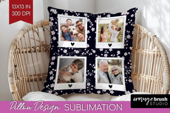 Retro Flowers Photo Pillow PNG - Floral Picture Frame Pillow Product Image 1