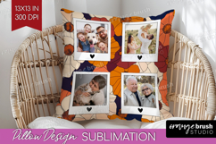 Retro Flowers Photo Pillow PNG - Floral Picture Frame Pillow Product Image 1