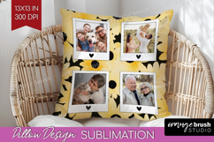 Retro Flowers Photo Pillow PNG - Floral Picture Frame Pillow Product Image 1