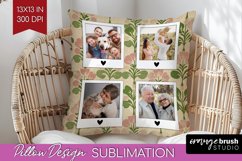 Flowers Photo Pillow PNG - Vintage Floral Picture Frame Product Image 1