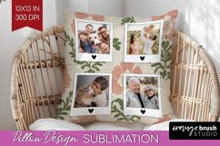 Flowers Photo Pillow PNG - Vintage Floral Picture Frame Product Image 1