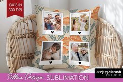 Flowers Photo Pillow PNG - Vintage Floral Picture Frame Product Image 1