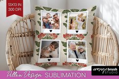 Flowers Photo Pillow PNG - Vintage Floral Picture Frame Product Image 1