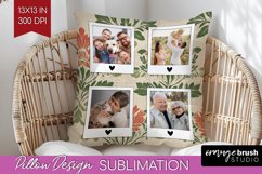 Flowers Photo Pillow PNG - Vintage Floral Picture Frame Product Image 1