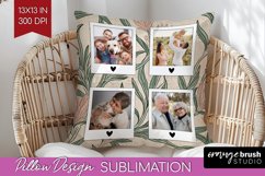 Flowers Photo Pillow PNG - Vintage Floral Picture Frame Product Image 1